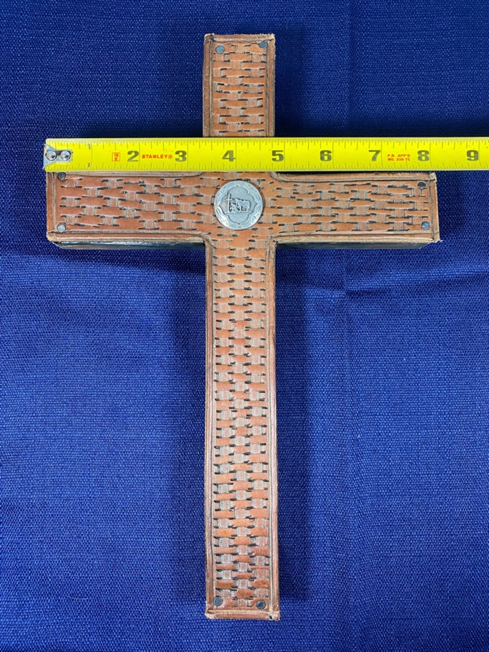 Rustic Handcrafted Leather Cross - Picture 7 of 7